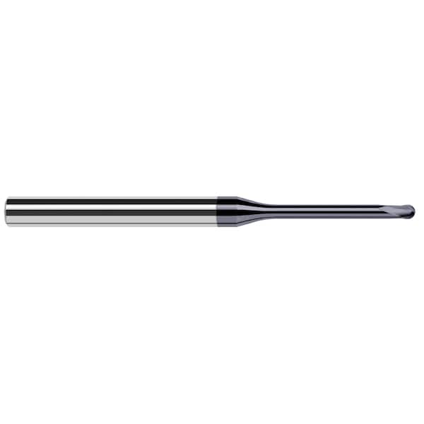 Harvey Tool End Mill for Hardened Steels - Finishers - Ball 0.0200" (.5 mm) Cutter DIA x 0.0160" Length of Cut 919120-C6 - main